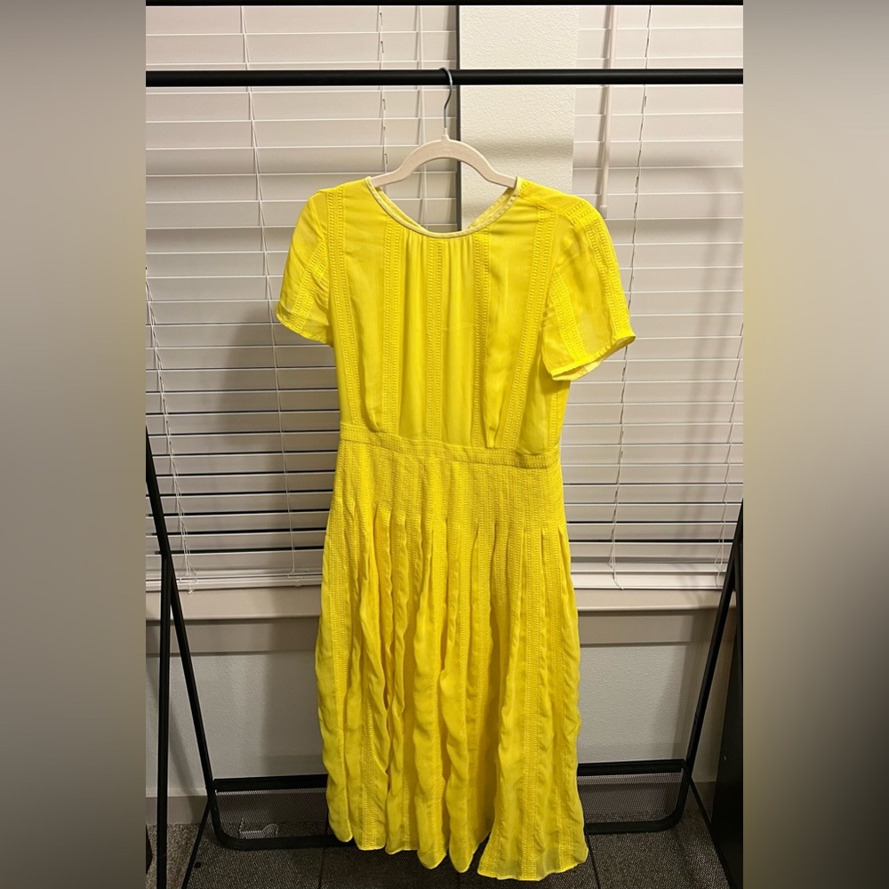 J crew highlighter yellow dress